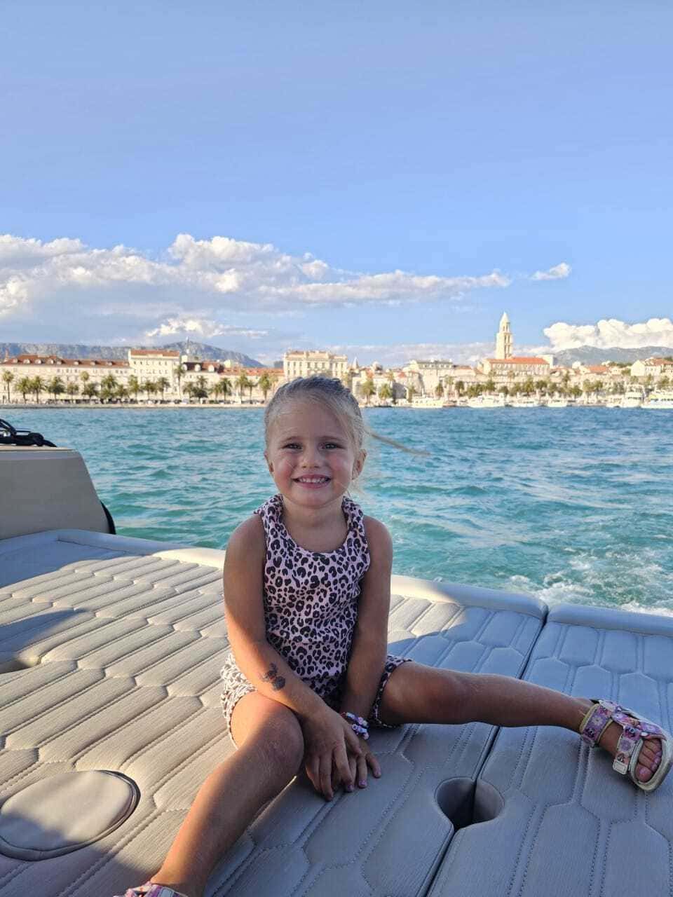 Guests on Rebelde Boats enjoying a private sunset cruise off the Dalmatian coast