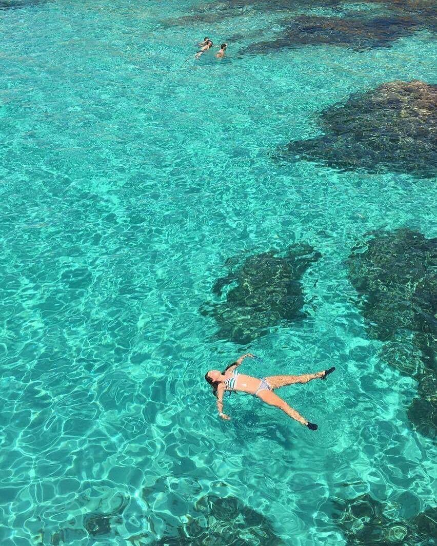 Floating weightless in some of the clearest water in the Mediterranean