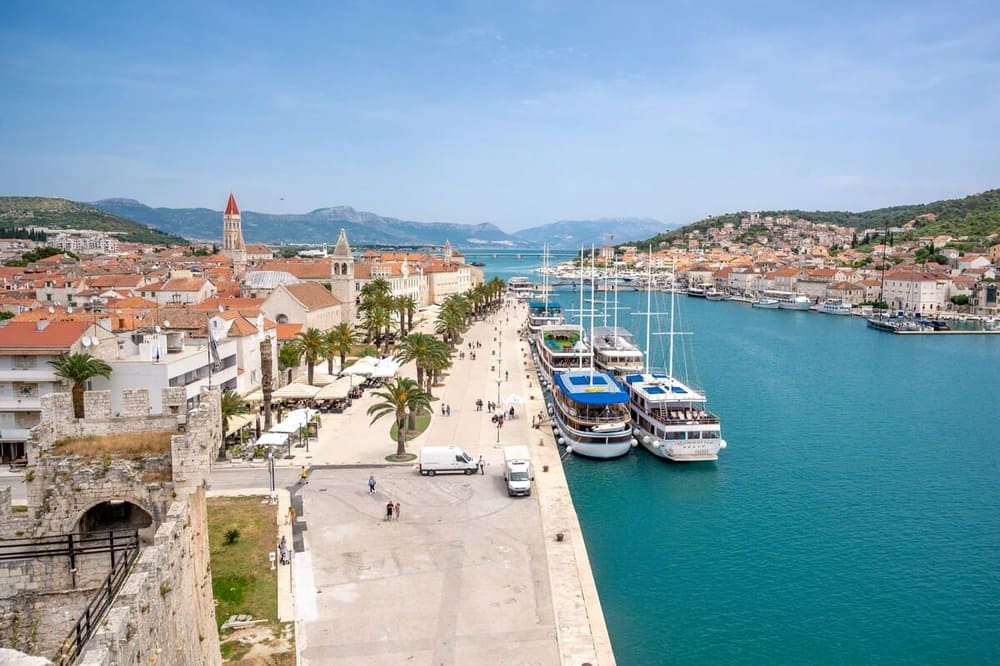 Mooring up in Trogir's old harbour for a stroll through history